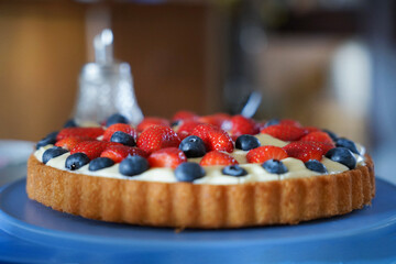 Obst-Pudding Tarte