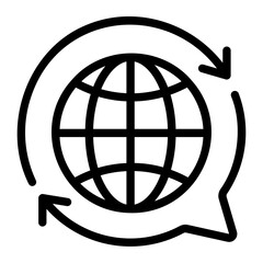 Fototapeta premium earth grid icon