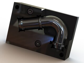 Cooling Pipe Bending Inspection Gauge 3D model
