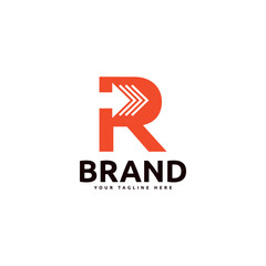 Vector letter R logo with modern and unique Marketing concept premium vector