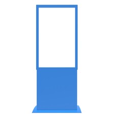 Blue Isolated Blank blackboard for template mockup 3d illustration