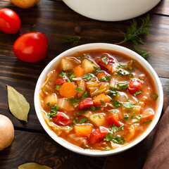 Vegetable cabbage soup