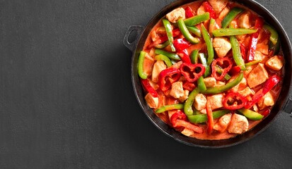 Thai style red chicken curry