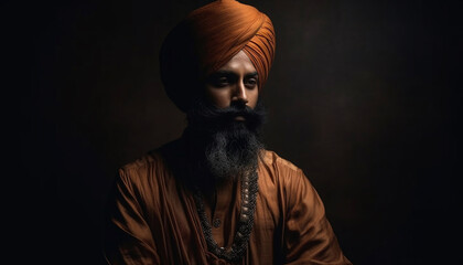 Confident young men exude masculinity and elegance generated by AI