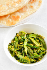 Indian style spring onion stir fry