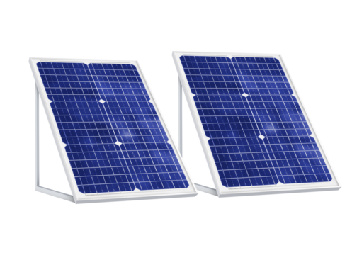 Solar panels (solar cell) in solar farm with sun lighting to create the clean electric power PNG transparent