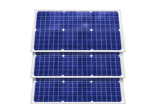 Solar panels (solar cell) in solar farm with sun lighting to create the clean electric power PNG transparent