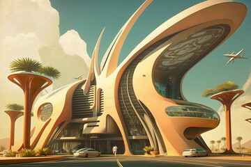 Generative AI Foresees a Futuristic Desert Metropolis: Solar-Powered Oasis with Sleek Architecture & High-Speed Transport