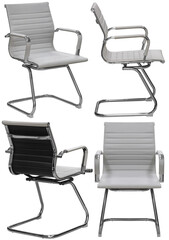 Fototapeta premium Office chair. Interior element. Isolated from the background. From different angles