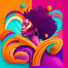 Psychic Waves 2023 |  the visual aesthetic of Psychic Waves to promote a wellness or self-care brand, using bold colors and abstract shapes to evoke a sense of mental and emotional exploration. Ai