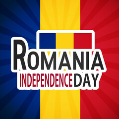 Independence day Romania, Vector background. National day.