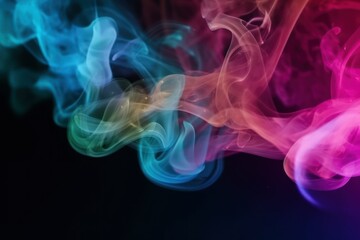 Fototapeta na wymiar colourful smoke on black background