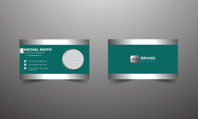 Business card template with illustration of background.