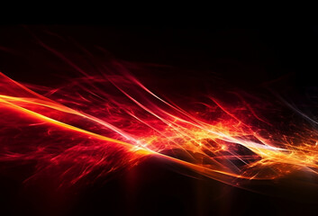 Abstract red and yellow motion light effects