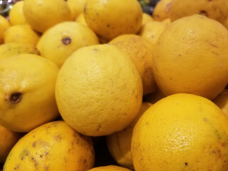Pile of yellow very fresh limes