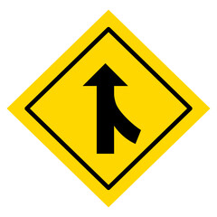 merge road traffic sign