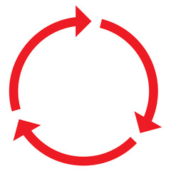 circle arrows. roundabout direction