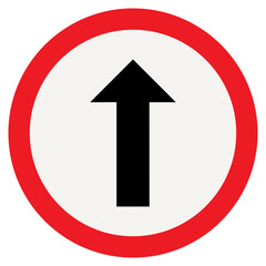 Fototapeta premium one way icon traffic. arrow sign