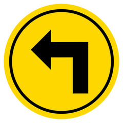 turn left traffic sign