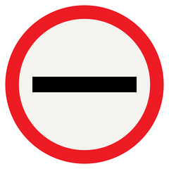 no entry traffic sign