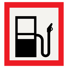 petrol pump. fuel station traffic sign