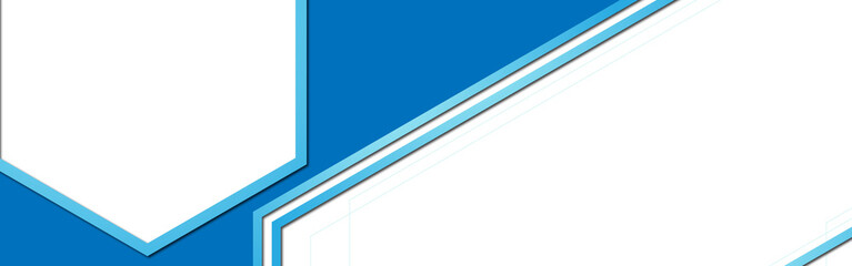 Blue banner template for web cover or to showcase various topics.