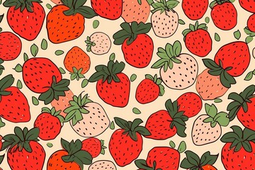 strawberry seamless pattern background