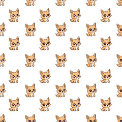 seamless pattern with little dog