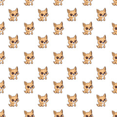 seamless pattern with little dog