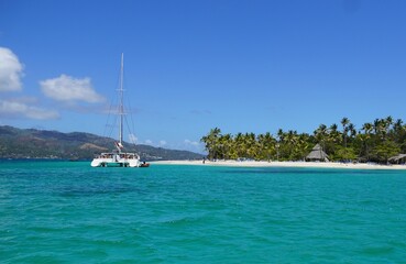 Caribbean Island of Cayo Levantado in Samana Bay Dominican Republic
