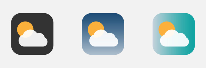 Website or mobile app ui icon set for weather forecast. weather vector icons set