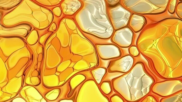 Abstract liquid  honey background motion video with slow movement, creative and colored art for business and marketing purposes with eye-catching textures and materials