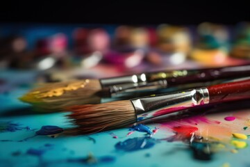 Obraz premium Paint brush with paint splash