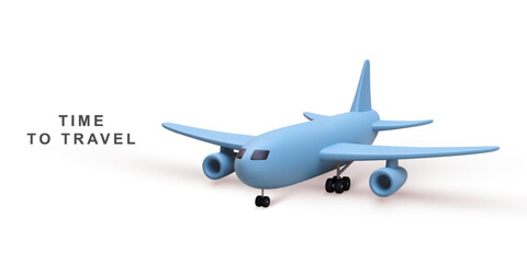 Realistic design of Travel concept on white background. Vector illustration.