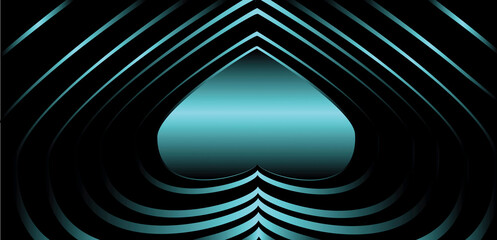 Naklejka premium Chic background with a place in the form of a blue heart for information, design, your text. Ingredient.