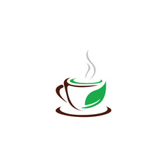 Coffee shop logo design template.