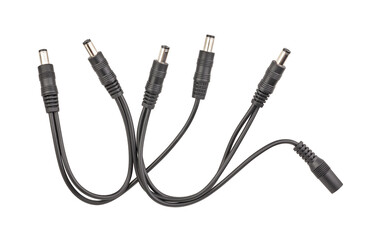 electric cable jack patch adapter path isolated on white