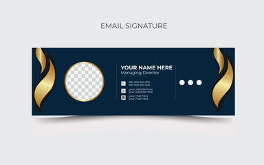 Email signature template or email footer and facebook cover design .
