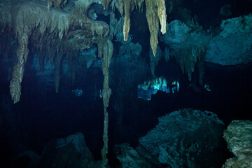 Underwater cave in Mexico
