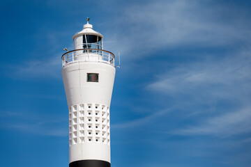 Top of the fifth Dungeness lighthouse, close up, Kent, England