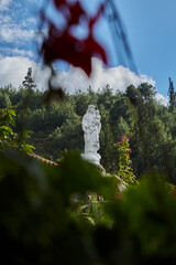 statue in the forest