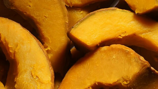 close up of boiled pumpkin