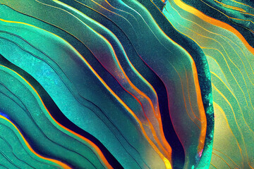 Opal stone abstract macro background. Iridescent rainbow opalescent pearl texture, created using Generative Ai technology