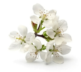 Fototapeta na wymiar White cherry blossom flowers