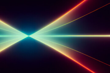 Neon lights retro cyberpunk lasers and light overlays isolated on black background