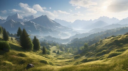 Obraz premium view of the mountains