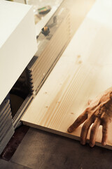 Powerful cutting machines, skillful work