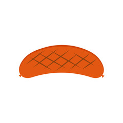 Memorial Day barbecue party greeting card. American summer bbq food. Sausage on an isolated white background. Vector illustration.