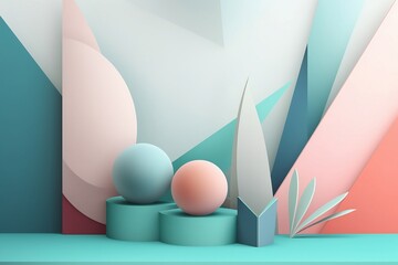 Abstract scene background. mock up illustrations. Generative AI