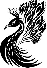 Fototapeta premium Peacock - Minimalist and Flat Logo - Vector illustration